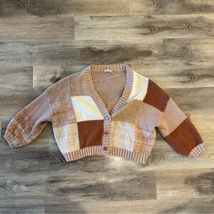 Colorblock Women's Sweater Cardigan